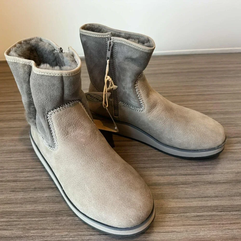 OluKai Paina Hulu Women's Boots Booties $160 in Fog Grey